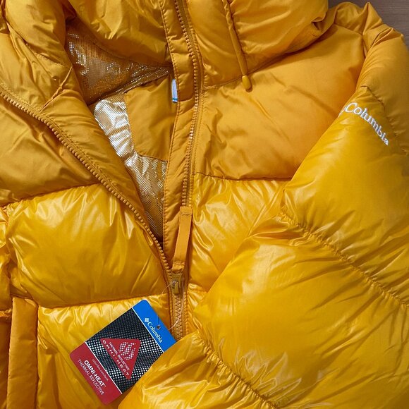 Firm! BNWT Columbia Pike Lake Omni Hooded Puffer Coat Jacket. Yellow Women's XL - Picture 9 of 14